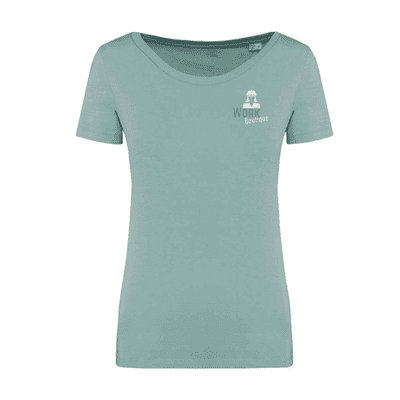 NATIVE SPIRIT Ladies T Shirt Jade with Work Boutique Logo