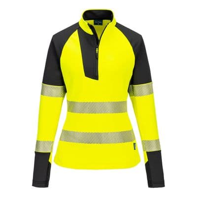 PORTWEST T173  PW3 Hi-Vis Women's 1/4 Zip Sweatshirt