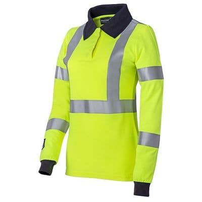 PROGARM5287 Ladies Hi Vis Yellow Arc Polo Shirt