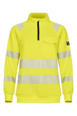 TRANEMO 438426  Hi-Vis Ladies Half Zip Sweatshirt