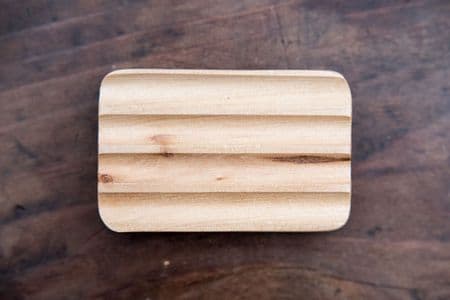 Hemu Wood Soap Dish - A sustainable soap dish,  corrugated & made from sustainable wood