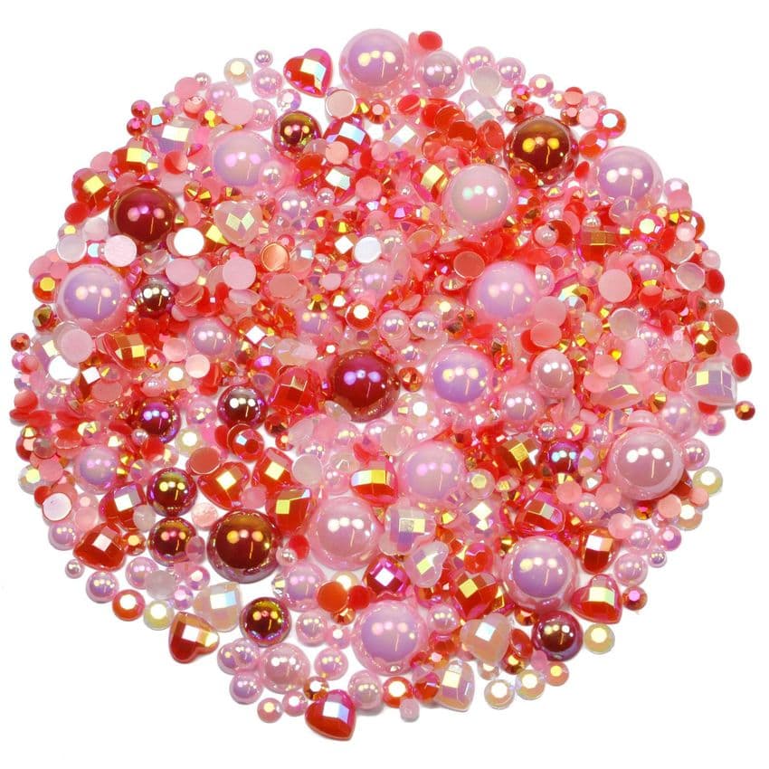 'ST. VALENTINES' Theme Rhinestone and Pearl Embellishment Pack