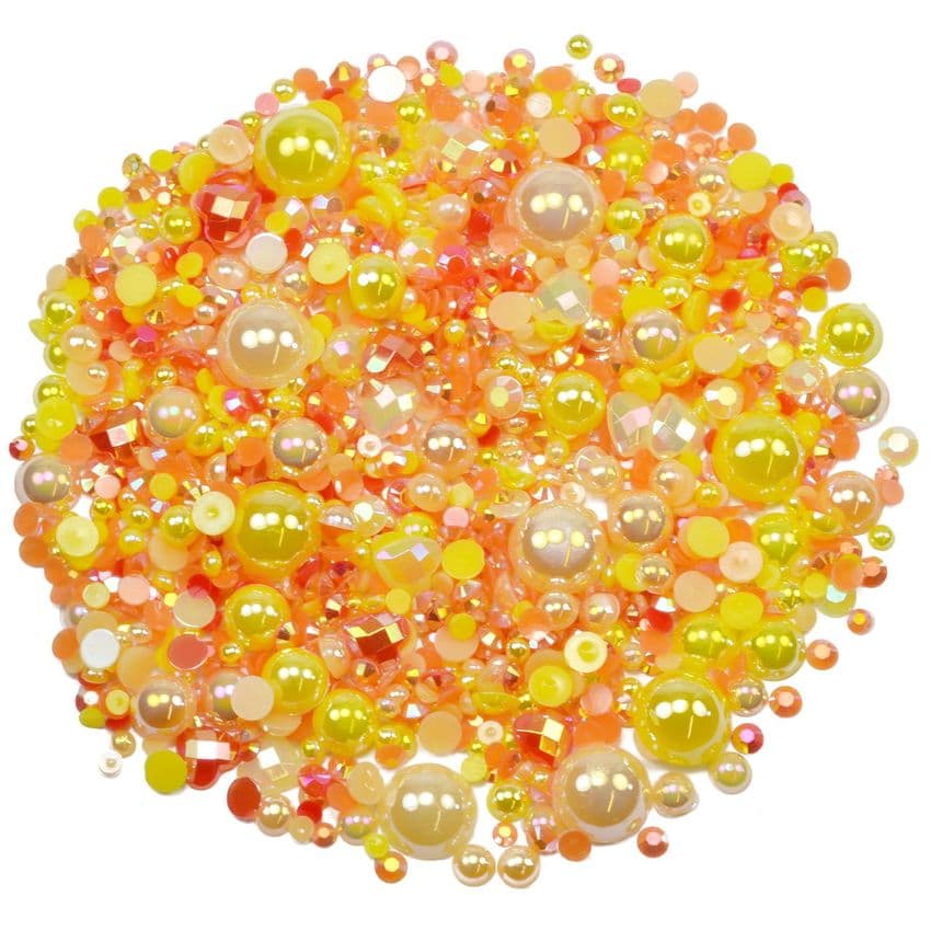 'SUNSET' Theme Rhinestone and Pearl Embellishment Pack