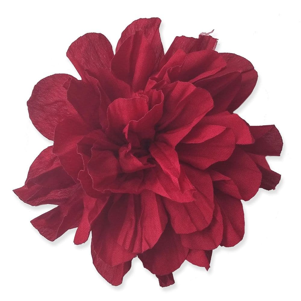 10cm Ruffled RED Fabric Flower Applique