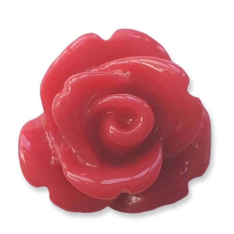 10mm Tomato Red Resin Rose Buds
