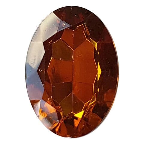 13mm x 18mm TOPAZ Oval Shape Acrylic Embellishment Gems