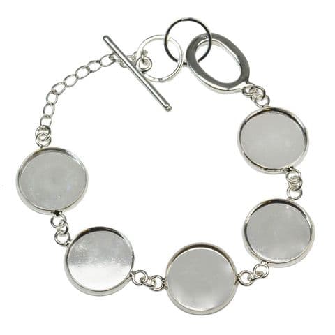16mm Round Cameo Setting Bracelet