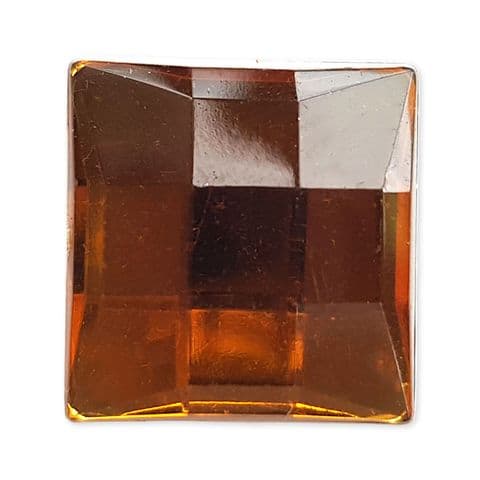 16mm TOPAZ Square Shape Acrylic Embellishment Gems