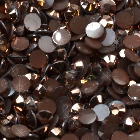 3/4mm BROWN Iridescent AB Diamanté Rhinestone Embellishments