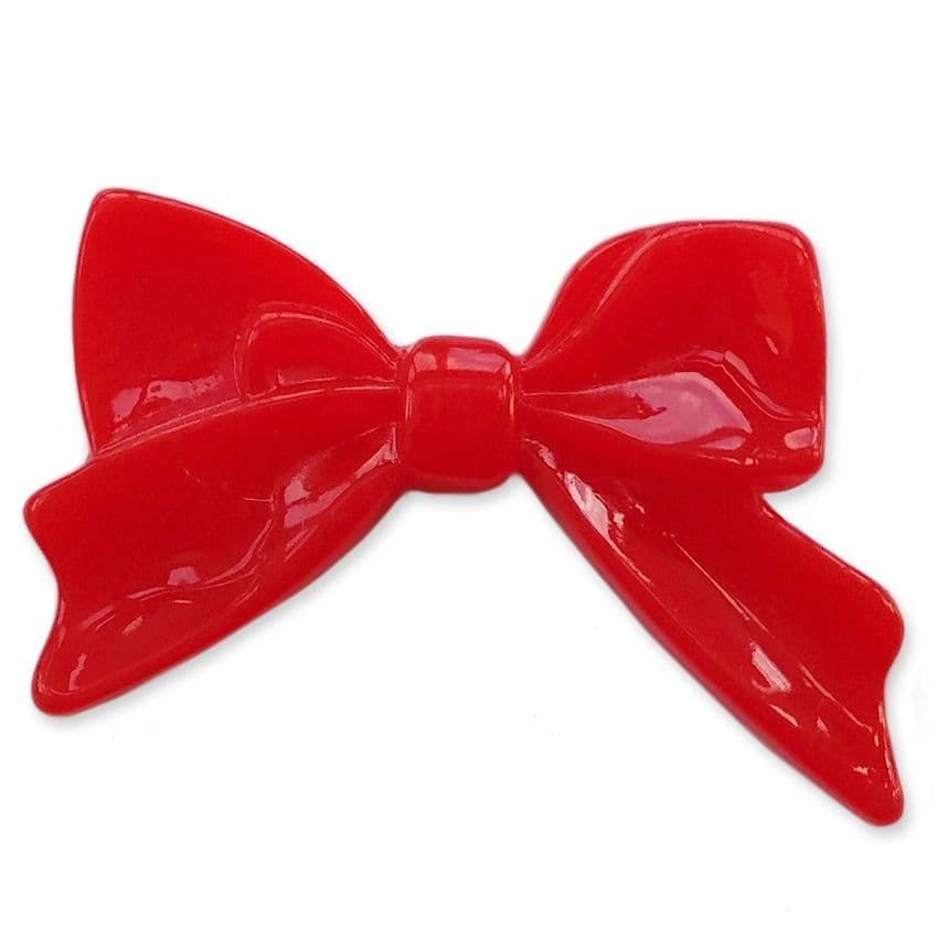 45mm RED Bright Bowknot Flatback Bow Cabochon