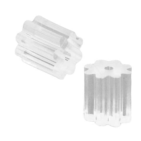 4mm Plastic Tube Ear Stoppers Backs
