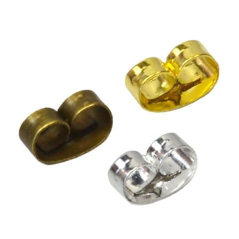 4x6mm Brass Earring Butterfly Backs