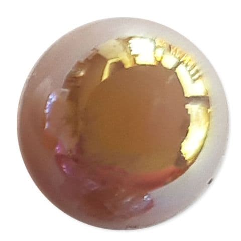 50pcs BROWN AB Faux Half Round Flatback Pearl Embellishments