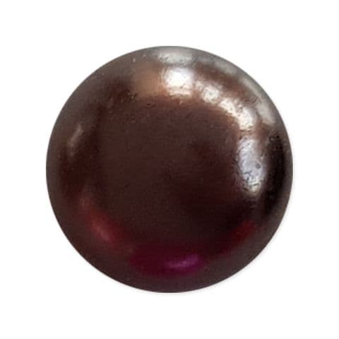 50pcs BROWN Faux Half Round Flatback Pearl Embellishments