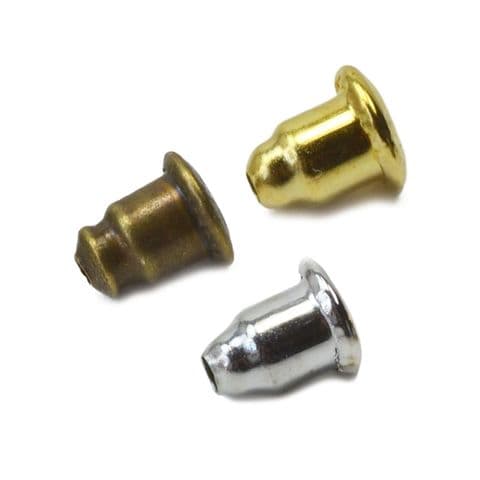 5x6mm Brass Earring Bullet Backs