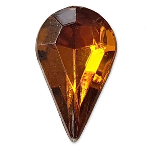 6mm x 10mm TOPAZ Teardrop Shape Acrylic Gem Embellishments