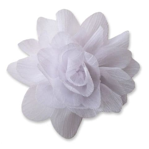 7cm Lily WHITE Fabric Flower Applique