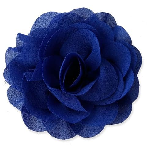 8cm Camellia NAVY BLUE Fabric Flower Applique