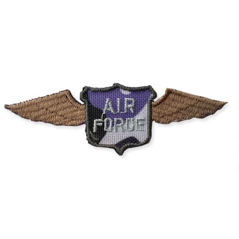 AIR FORCE WING BADGE MOTIF IRON ON EMBROIDERED PATCH APPLIQUE