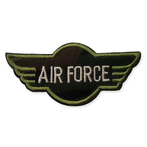 AIR FORCE WINGS MOTIF IRON ON EMBROIDERED PATCH APPLIQUE