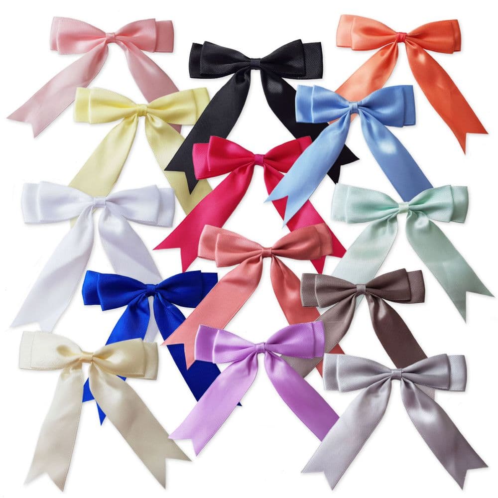 ASSORTED MIX 100mm Large Ribbon Bows Pack of 6