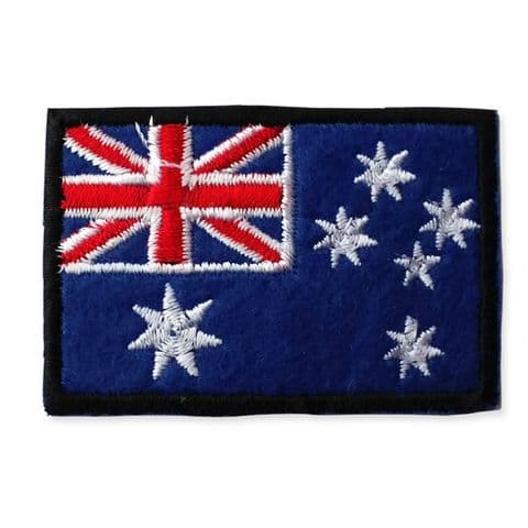 AUSTRAILIA FLAG MOTIF IRON ON EMBROIDERED PATCH APPLIQUE