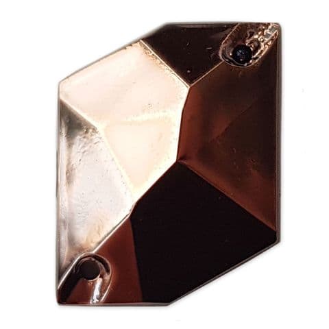 BRONZE AB 20pcs Rhombus 13mm x 16mm AB Sew On Gems Embellishments