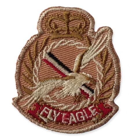 FLY EAGLE BADGE MOTIF IRON ON EMBROIDERED PATCH APPLIQUE
