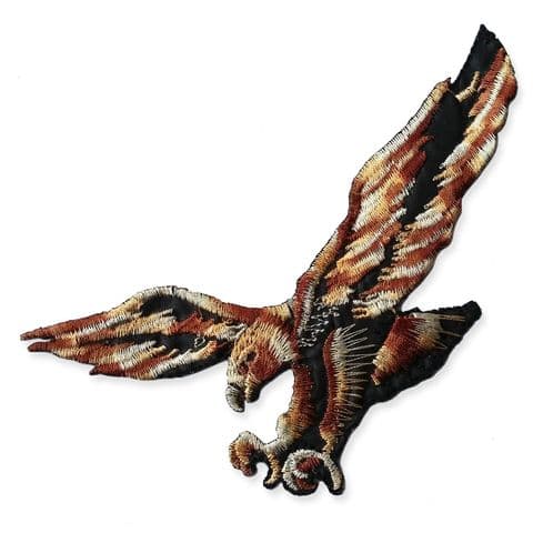 FLYING EAGLE MOTIF IRON ON EMBROIDERED PATCH APPLIQUE