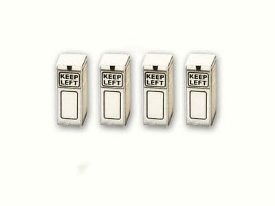 1950's Keep Left Bollards With Working LEDs (Pack Of 4) AX019-OO