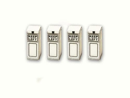 1950's Keep Left Bollards With Working LEDs (Pack Of 4) AX019-OO