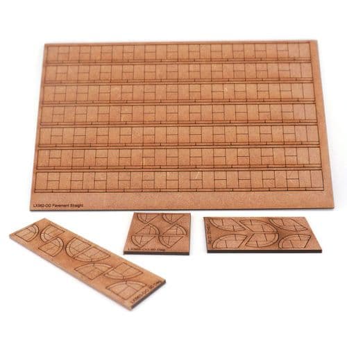 3ft Laser Cut MDF Pavement Sections - OO/4mm/1:76