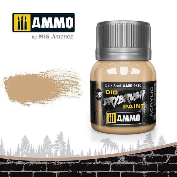 AMMO Dio Dry Brush Acrylic Paints by Mig Jimenez - Range of 54 Colours