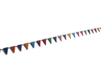 AX024-OO Multi-Coloured Triangular Bunting - Straight (Pack of 6) - OO/4mm/1:76