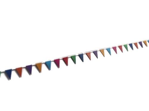 AX024-OO Multi-Coloured Triangular Bunting - Straight (Pack of 6) - OO/4mm/1:76