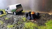 AX026-OO Barrel Fire/Incinerator With Flickering LED Illumination OO/4mm/1:76