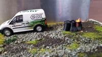 AX026-OO Barrel Fire/Incinerator With Flickering LED Illumination OO/4mm/1:76
