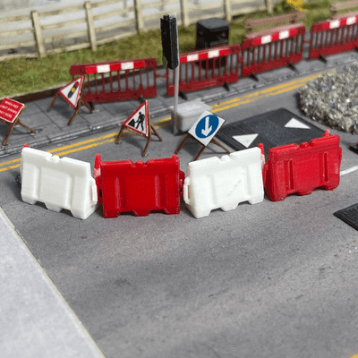 AX027-OO Heavy Duty Roadworks/Pedestrian Barriers (Pack of 10) OO/4mm/1:76