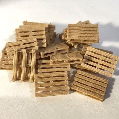 AX063-OO 3D Printed Real Wood Pallets (Pack of 24) OO/4mm/1:76
