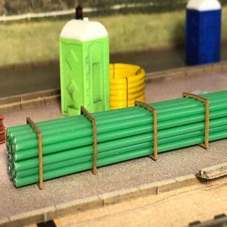 AX069-OO Green Sewer/Drain Pipe (2mm x 280mm) OO/4mm/1:76