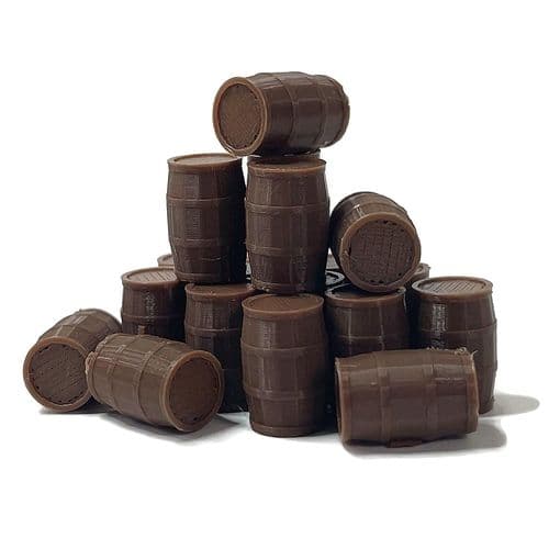 AX073-OO 3D Printed Large Wooden Barrels (Pack of 20) OO/4mm/1:76