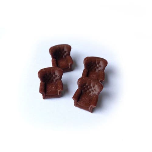 AX088-OO Armchairs (Pack of 4) OO/4mm/1:76