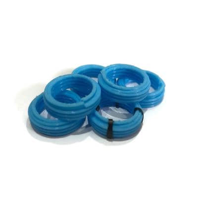 AX092-OO 3D Printed Coiled Blue Water Pipe Wagon/Lorry Load (Pack of 6) OO/4mm/1:76