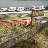 Orange Barrier Fencing For O Gauge Model Railways