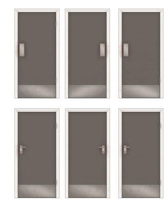 AX108-OO Interior Office / Workshop Doors - Grey (9 Pairs) OO/4mm/1:76