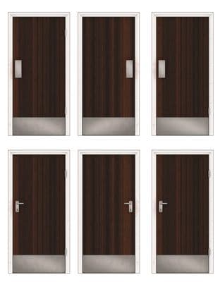 AX109-OO Interior Office / Workshop Doors - Wood (9 Pairs) OO/4mm/1:76