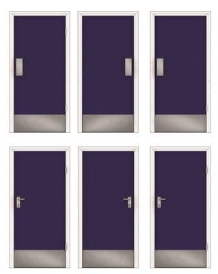 AX110-OO Interior Office / Workshop Doors - Blue (9 Pairs) OO/4mm/1:76