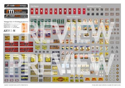 AX113-N Vintage Signs & Detailing Accessories - N/2mm/1:148