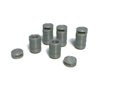 AX142-OO Round Pre-Cast Concrete Litter Bins (Pack of 5) - OO/4mm/1:76