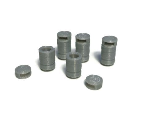 AX142-OO Round Pre-Cast Concrete Litter Bins (Pack of 5) - OO/4mm/1:76